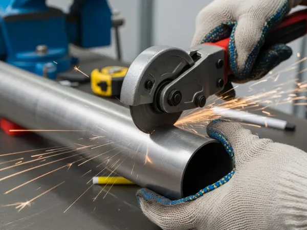 how to cut stainless steel pipe, cutting stainless steel, orbital pipe saw, portable band saw, stainless steel work hardening, pipe cutting tools